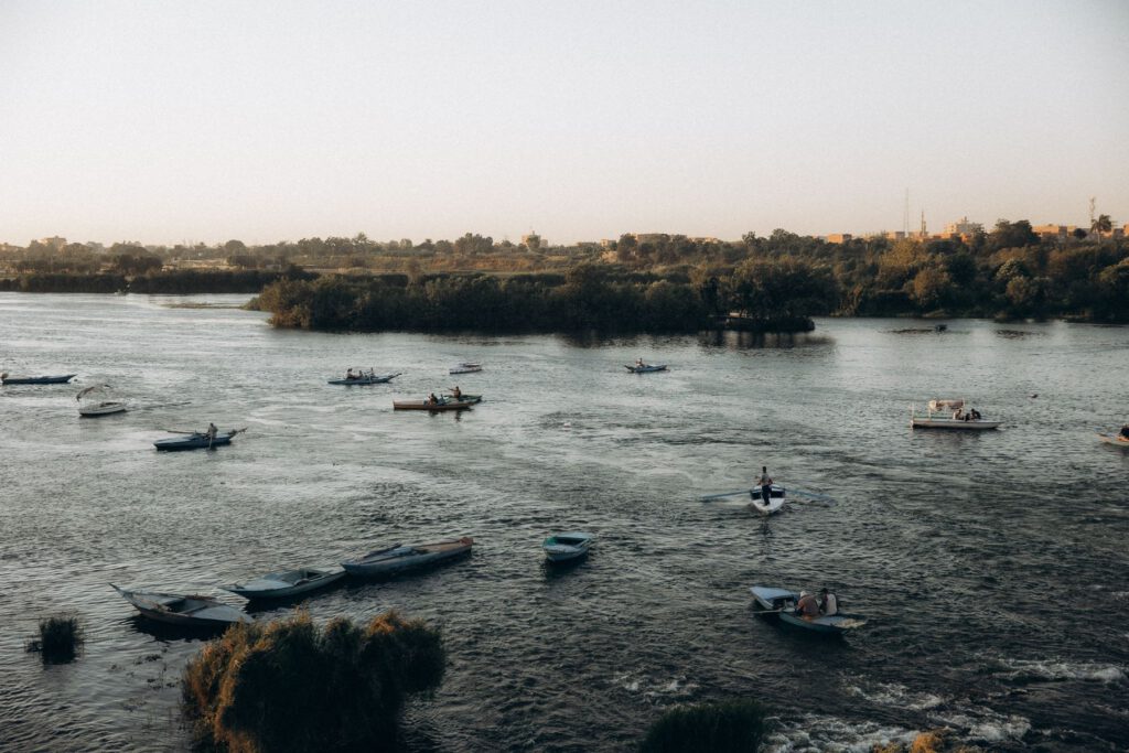 Boote auf dem Nil in Ägypten